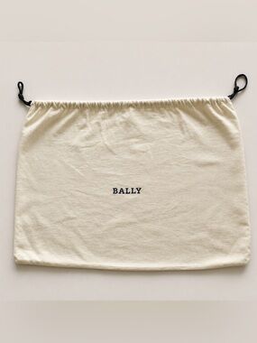 Bally Dust Bag Cream Off White Storage Drawstring Travel